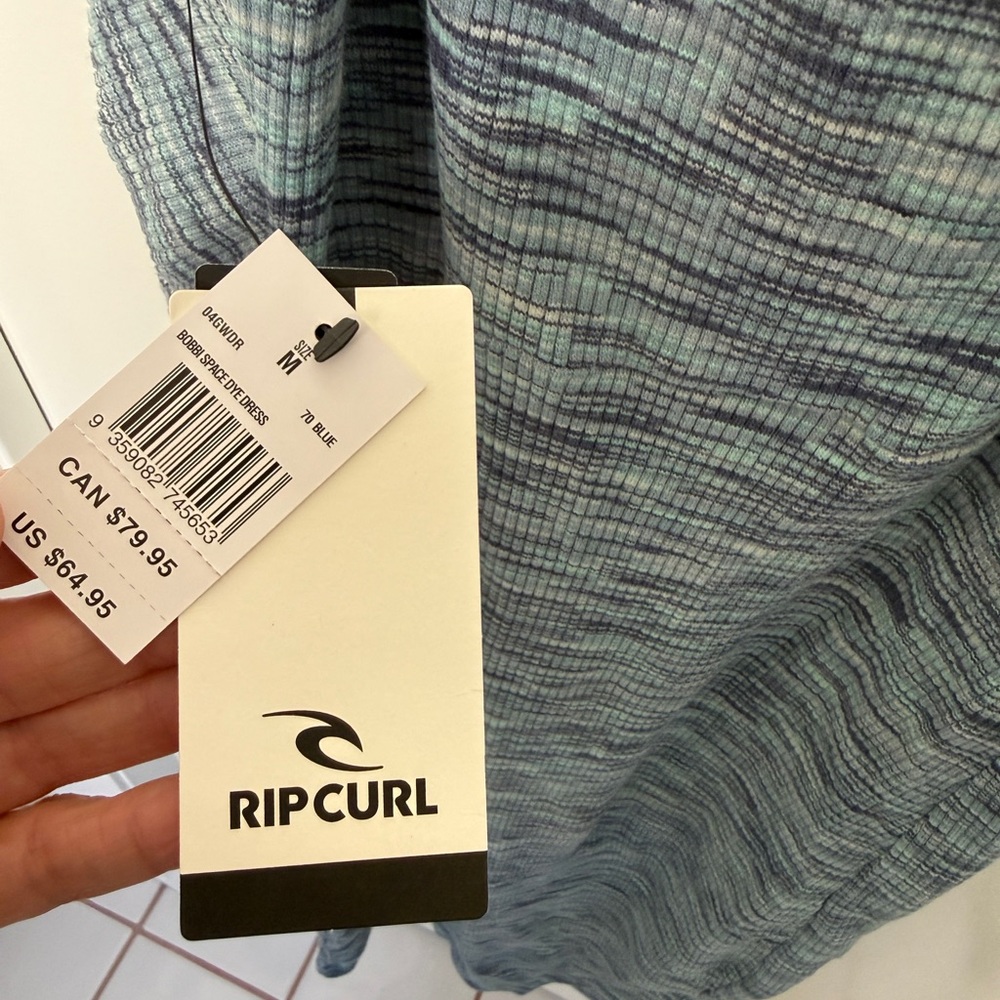Rip Curl Teal Space-Dye Spaghetti Strap Midi Dress View 5